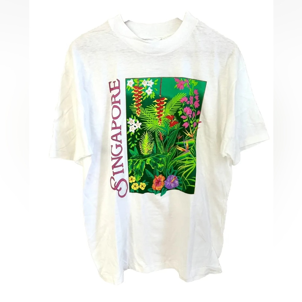 Vintage 1991 Single Stitch Tropical Singapore Graphics Never Worn Men’s Size L